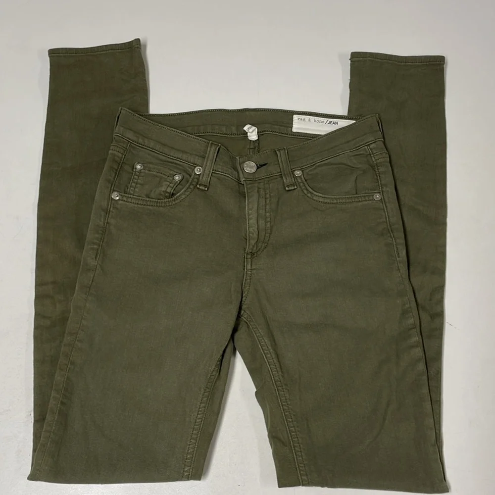 Rag & bone army green skinny jean - Picture 1 of 4
